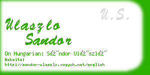 ulaszlo sandor business card